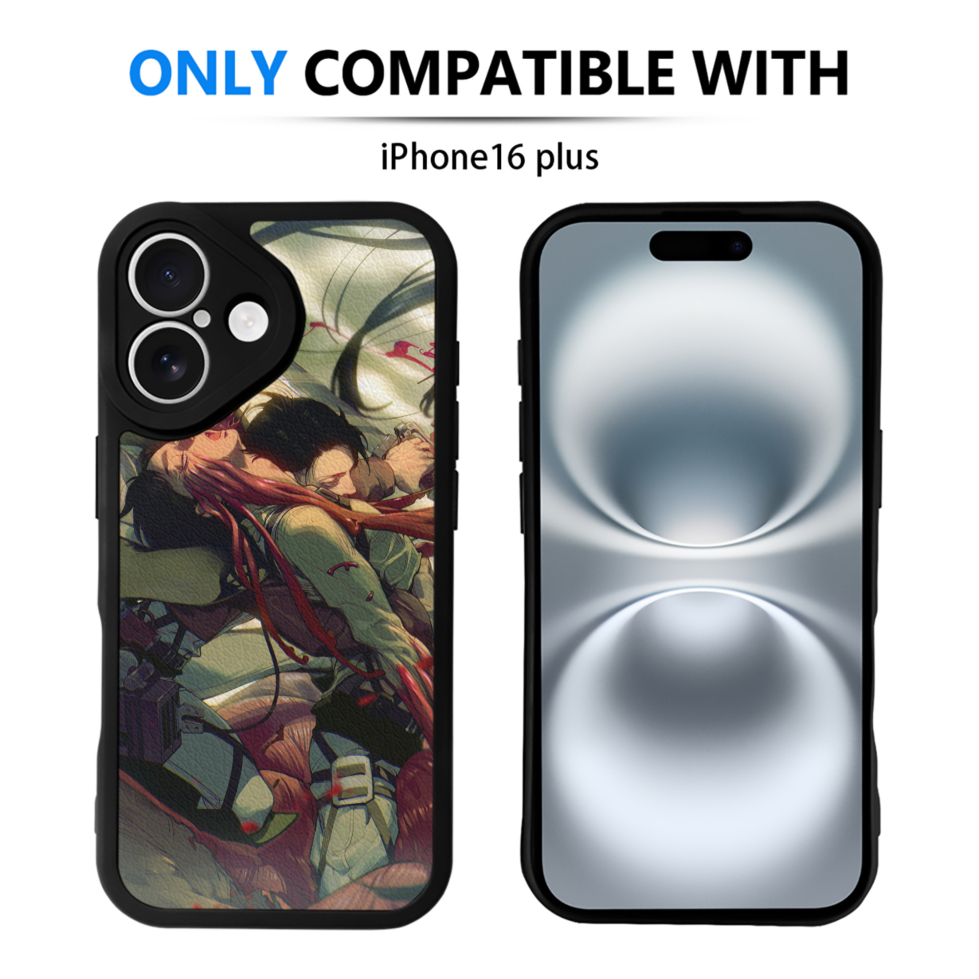 （画像用） 進撃の巨人 Attack on Titan 【iPhone 16シリーズ対応】シリコンスマホケース（レザー調） 材質：シリコン